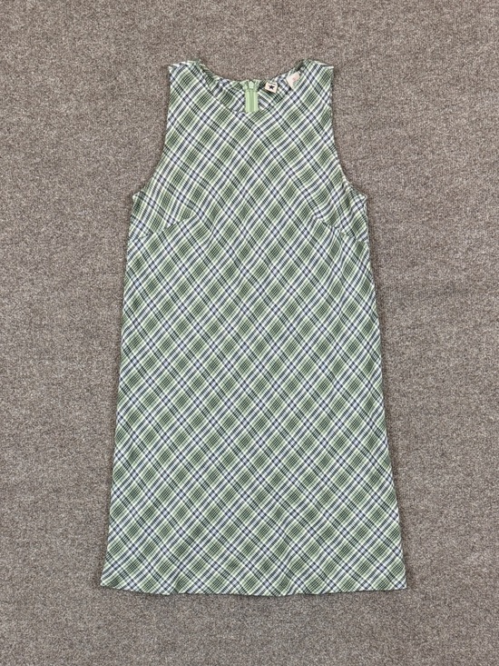 Dresses & Skirts - Vintage American Eagle Green Plaid Sleeveless Shift Dress Womens Size 8 Sundress